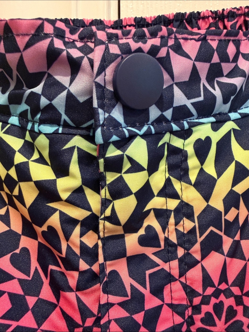 The Children’s Place Girls Colorful Geometric Print Fleece-Lined Snow Pants 🌈❄️ - Picture 3 of 10